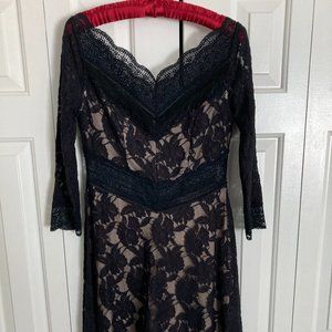 Nordstrom Navy Blue Lace Mid-Length Dress